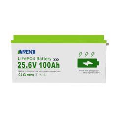Anenji 25.6V 100AH LiFePO4 akkumulátor