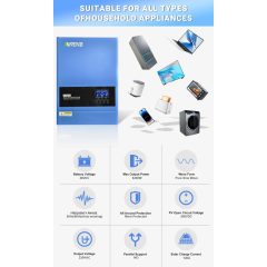 ANENJI 6200W 48V Hybrid Solar Inverter WiFi-vel
