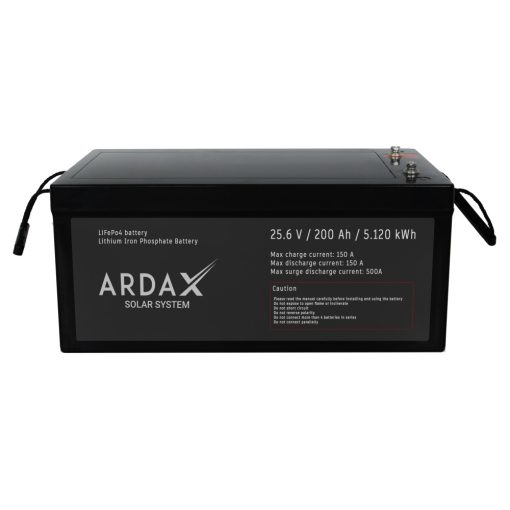 Ardax 25.6V 200Ah LiFePO4 akkumulátor