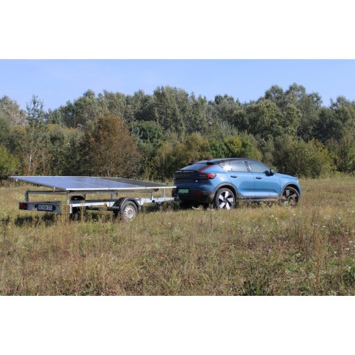 Napelemes utánfutó - Napi Bérlés -  3kW, 10kWh Szigetüzemű mobil rendszer