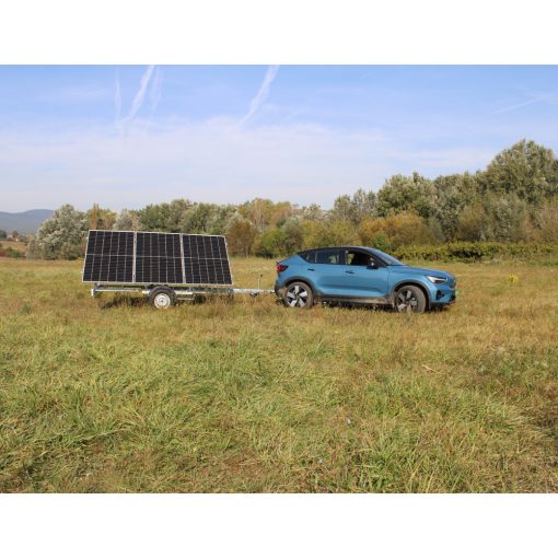 Napelemes utánfutó - Napi Bérlés -  3kW, 10kWh Szigetüzemű mobil rendszer