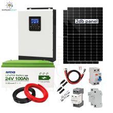2-3kW napelemes rendszer (sziget üzem, 24V)