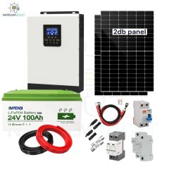 2-3kW napelemes rendszer (sziget üzem, 24V)