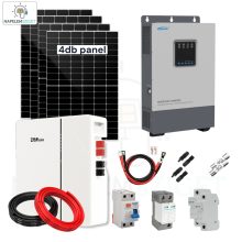 3kW sziget üzemű napelemes rendszer (48V, 5kWh akkumulátor)