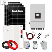 5kW sziget üzemű napelemes rendszer (51,2V, 10,24kWh LifePo4 akkumulátor)