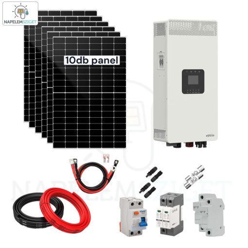 5,5kW hibrid napelemes rendszer (EPEVER inverter, 10db 460W panel)