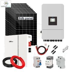   6kW Sziget üzemű napelemes rendszer (DEYE, 48V, 5kWh LiFePo4 akku)