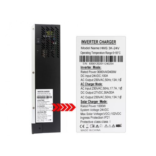 PowMr POW HMS-3K hibrid inverter (24V, 40A MPPT, 2.4kW)