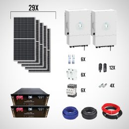   Deye 3 Fázisú 25kW hibrid napelemes rendszer 45kWh DAH LifePo4 akkumulátorral